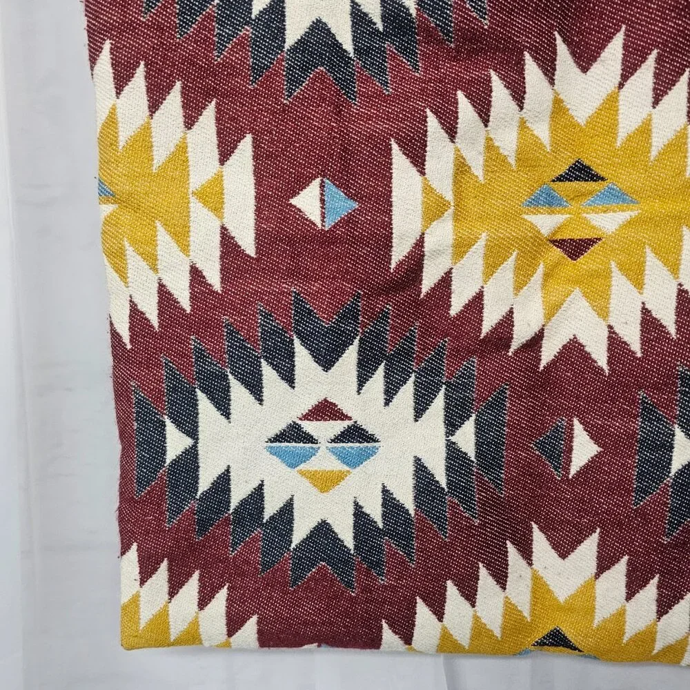 Ikea Fransine Pillow Cover Tapestry Burgundy Mustard Zip 20